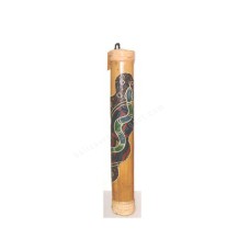 Natural Bamboo Rainstick Snake Motif 40 cm