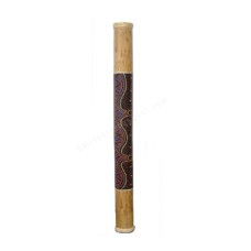 Natural Bamboo Rainstick Painted Aborigine 80 cm