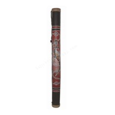 Bamboo Rainstick Black Brown Painted Gecko 80 cm