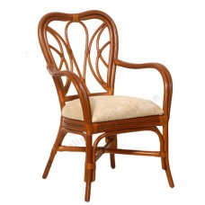 Rattan Verona Arm Chair Brown With Cushion