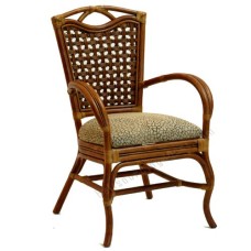 Rattan Sahara Arm Chair Brown With Cushion