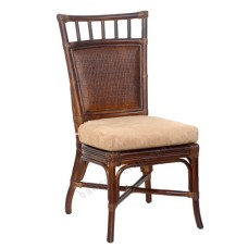 Rattan Savana Dining Chair Dark Brown With Cushion