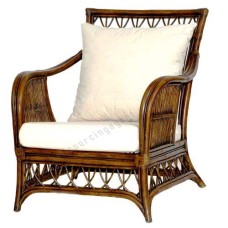 Rattan Ravenna Arm Chair Candy Brown With Cushion