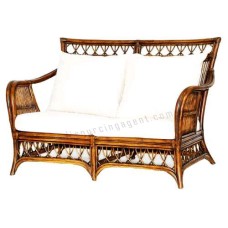 Rattan Ravenna Sofa Brown With Cushion