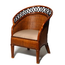 Rattan Matera Chair Brown With Cushion