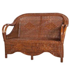 Brown Rattan Bianca Sofa Two Seater