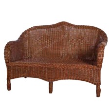 Brown Rattan Antony Sofa Two Seater