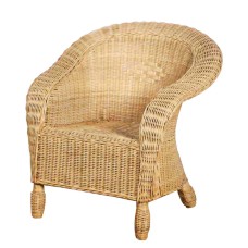 Brown Wash Rattan Renata Kid Chair