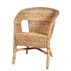 Brown Wash Rattan Dino Arm Chair