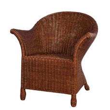 Brown Rattan Lia Arm Chair