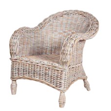 White Wash Rattan Caterina Arm Chair