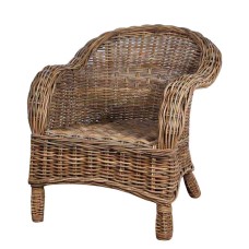 Grey Wash Rattan Caterina Arm Chair