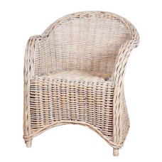 White Wash Rattan Lucia Arm Chair