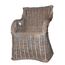 Grey Wash Rattan Santino Arm Chair