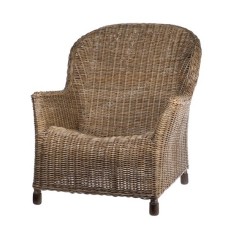 Grey Wash Rattan Esther Arm Chair