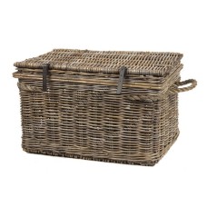 Rattan Storage Rectangle Trunk Grey Wash