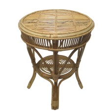 Natural Rattan Adam Round Table