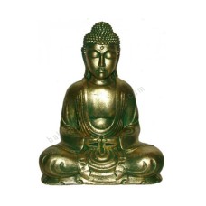 Resin Green Gold Buddha Meditation 50 cm