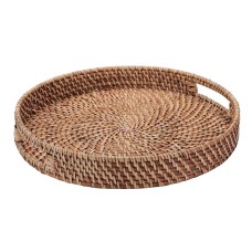 Round Rattan Woven Serving Tray Ø40 Cm