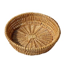 Round Rattan Bread Tray Natural 30 cm