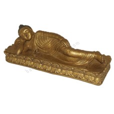 Concrete Fiber Golden Sleeping Buddha Statue 25 cm