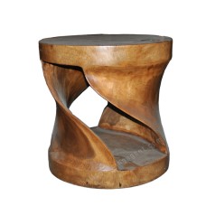 Wooden Solid Stool Natural Brown 40 cm