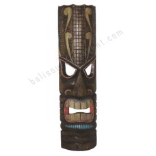 Wooden Carved Antique Brown TIKI Mask 100 cm