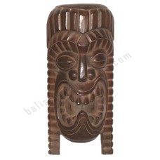 Wooden Carved Antique Brown TIKI Mask 40 cm