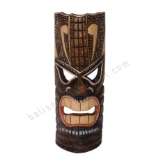 Wooden Carved Antique Brown TIKI Mask 50 cm