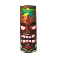 Palm Tree Motif Tiki Totem Sculpture 15 cm