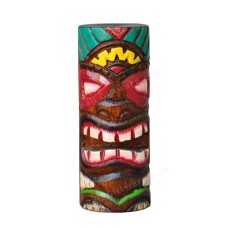 Hawaiian Style Tiki Totem Green Leaf Motif 15 cm