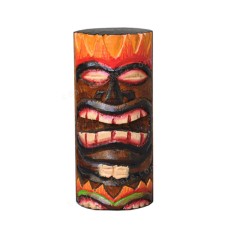 Fire Head Hawaiian Tiki Totem Sculpture 15 cm