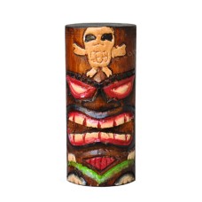 Skeleton Motif Hawaiian Tiki Totem Statue 15 cm