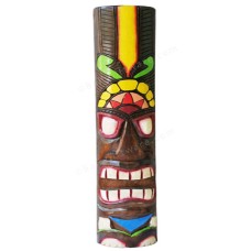 Wooden Carved Hawaiian Tiki Totem Pole 100 cm