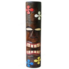 Hawaiian Flower Tribal Tiki Totem Pole 100 cm