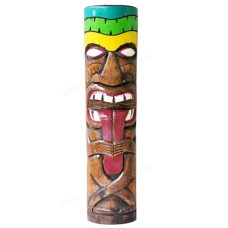 Hawaian Kahuna Chief Tiki Totem Pole 100 cm