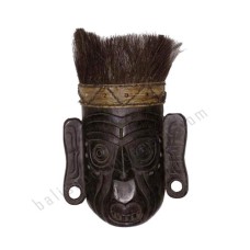 Wooden Primitive Mask Antique Black 40 cm