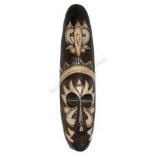 Wooden Painted African Mask Dark Brown 50 cm