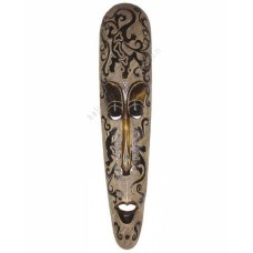 Wooden Carved African Mask Black Geckos 100 cm