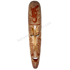 Wooden African Mask Carved Red Gecko 100 cm