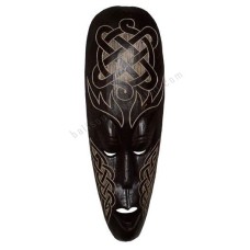 Wooden Black Carved African Tribal Mask 50 cm