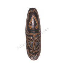 Wooden African Tribal Mask Black Brown 45 cm