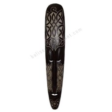 Wooden Black Carved African Tribal Mask 100 cm