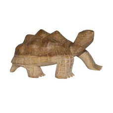 Natural Wooden Tortoise Sculpture 10 cm