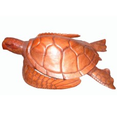 Wooden Sea Turtle Swimming 65 cm