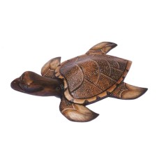 Wooden Antique Brown Tortoise 35 cm