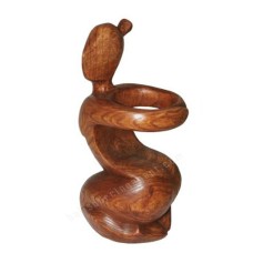 Wooden Wine Bottle Holder Abstract Squat Woman 30 cm