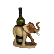 Wooden Wine Bottle Holder Elephant 20 cm