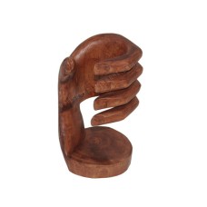 Wooden Wine Bottle Holder Hand 25 cm