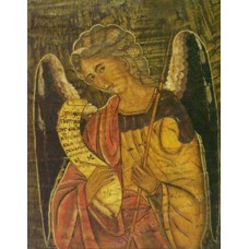 Wood Abstract Art Painting Angel 40 cm
